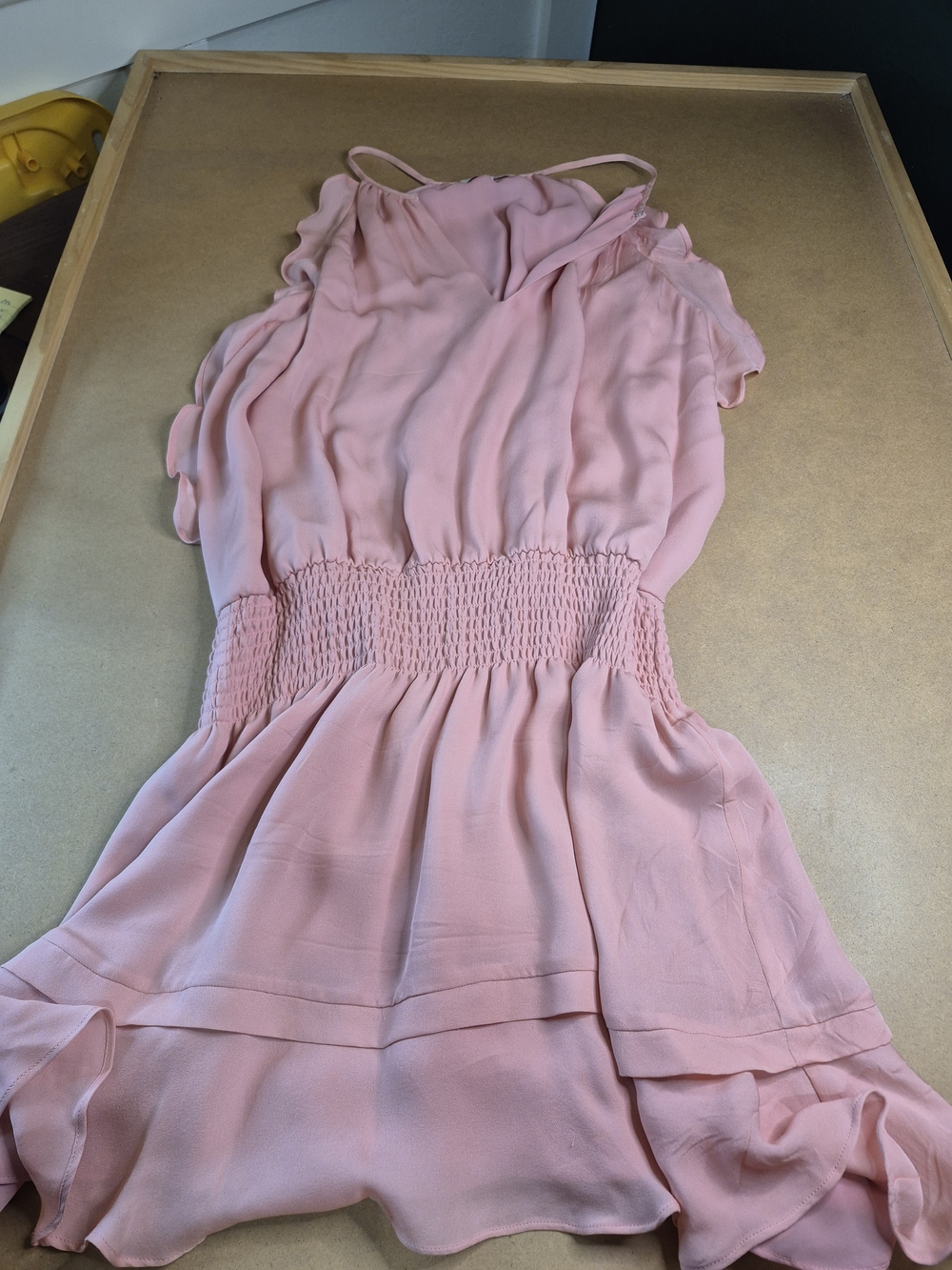 Parker Blush Pink Sleeveless Smocked Waist Mini Dress